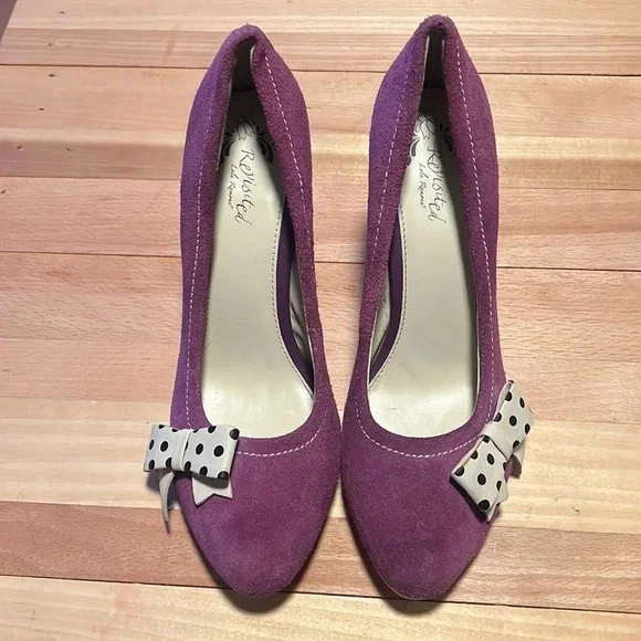 Lola Ramona Revisited plum vintage suade hills. Size 7 - Picture 3 of 7